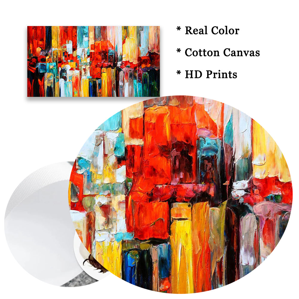 Vivid abstract oil painting