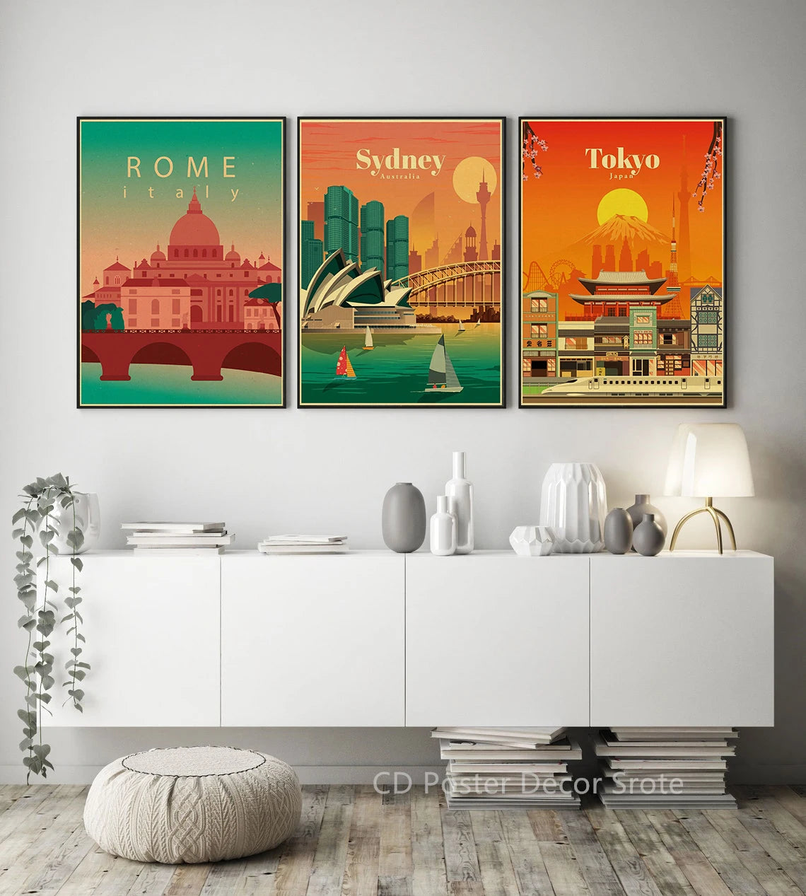 World Cities Travel Poster