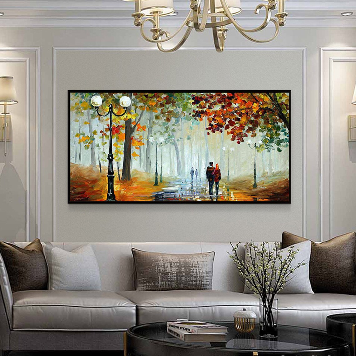 Love In the Air 3D Oil Painting Handmade