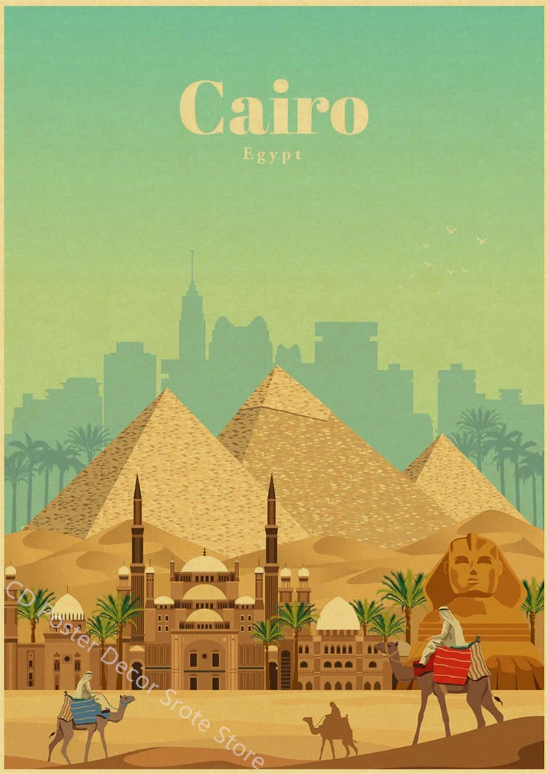 World Cities Travel Poster