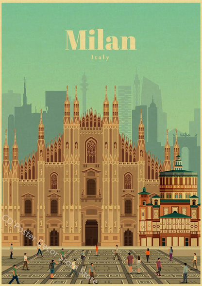 World Cities Travel Poster
