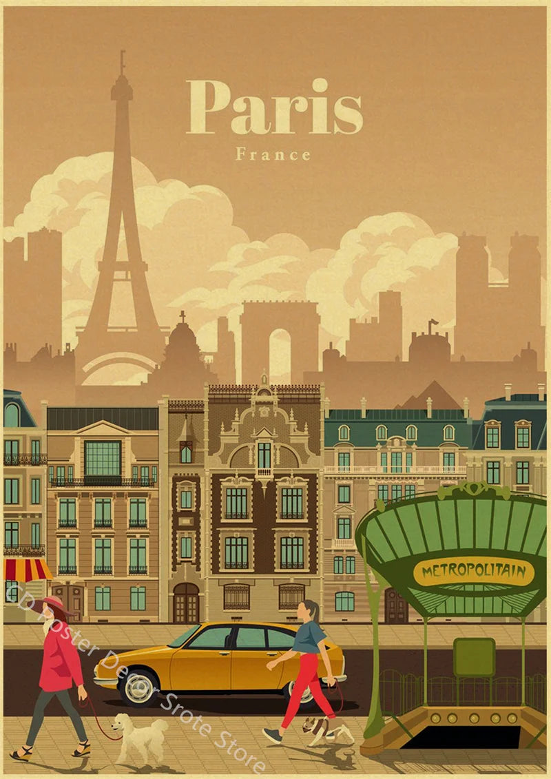 World Cities Travel Poster