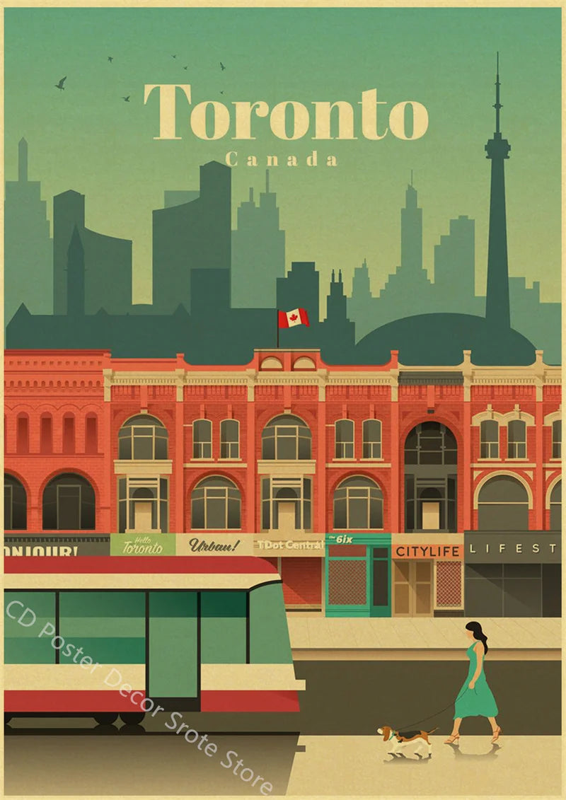 World Cities Travel Poster