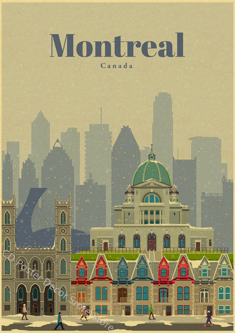 World Cities Travel Poster