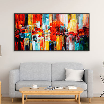 Vivid abstract oil painting