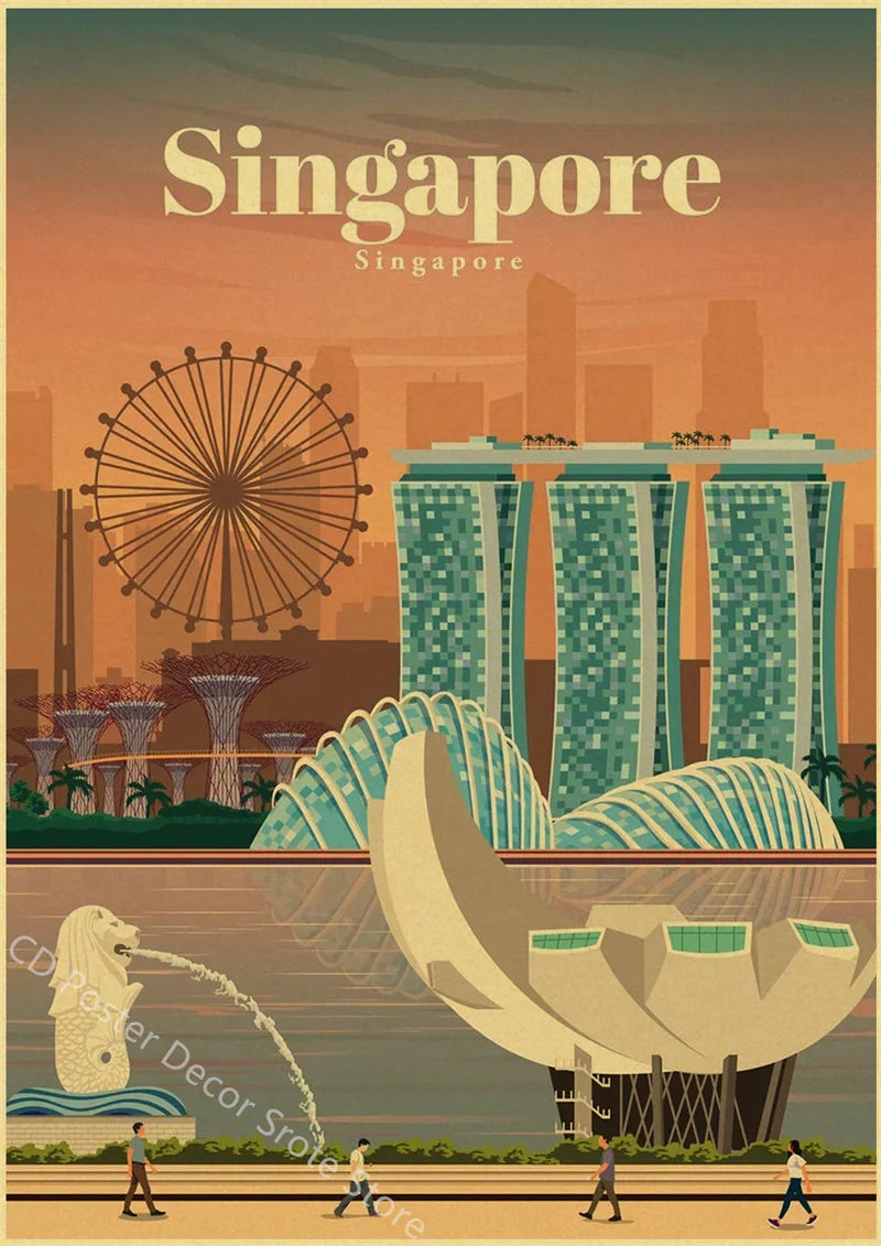 World Cities Travel Poster